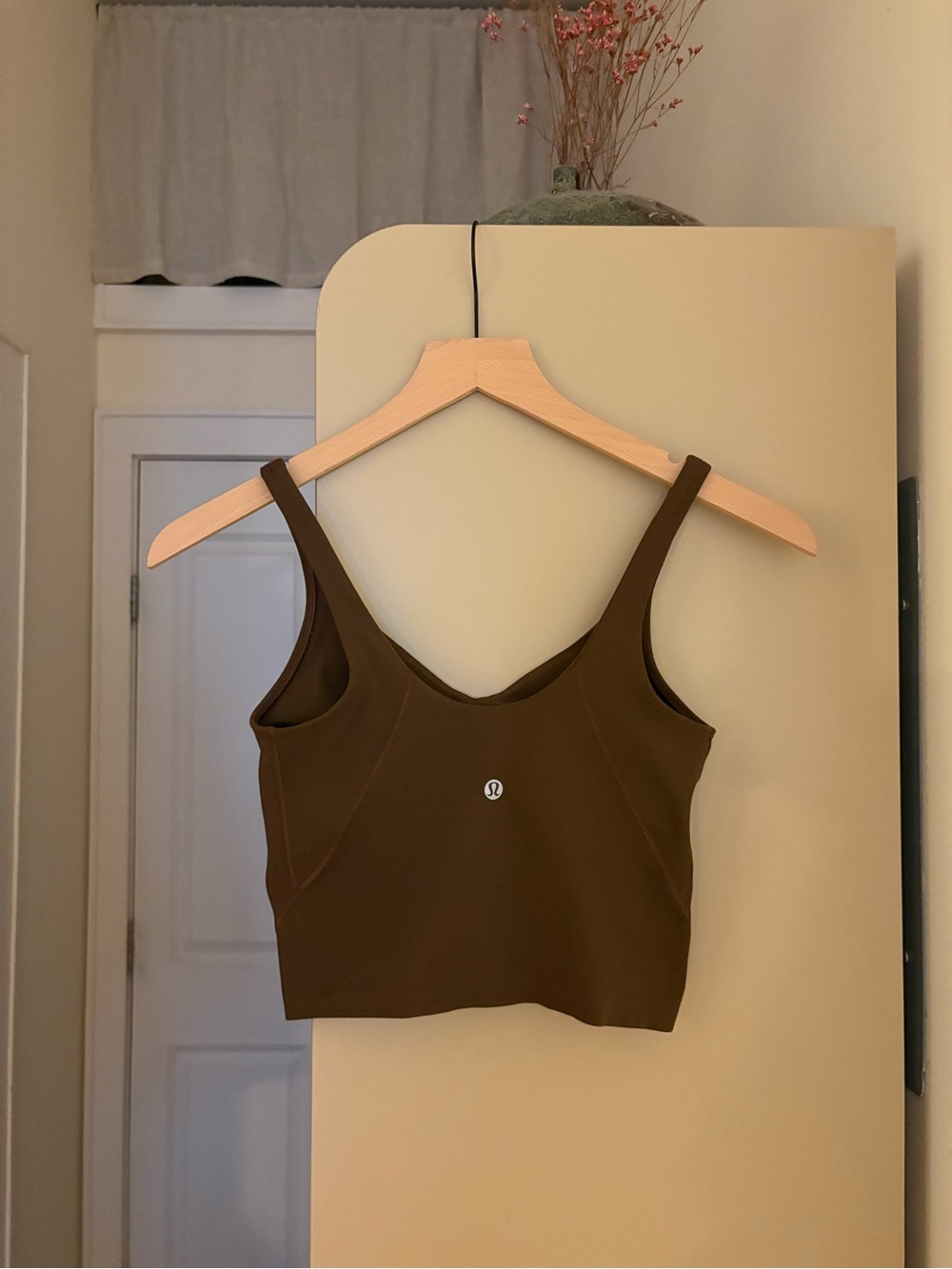 Lululemon Align Cropped Tank Top Built-in Bra Brown Java Espresso Size 2 - Picture 4 of 4